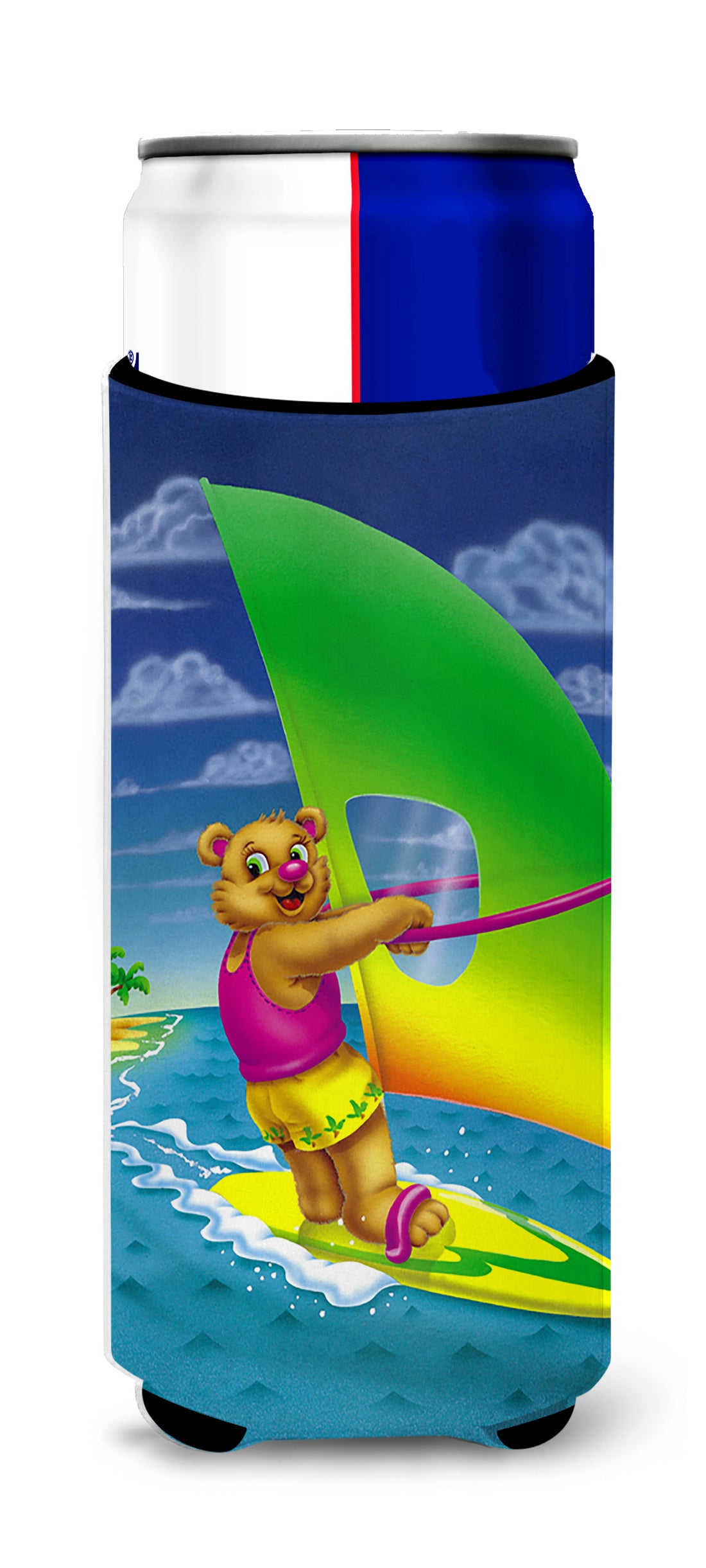 Teddy Bear Sailing  Ultra Beverage Insulators for slim cans APH0416MUK  the-store.com.