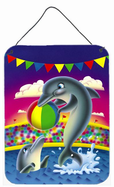 Dolphins performing for the crowds Wall or Door Hanging Prints APH0417DS1216 by Caroline&#39;s Treasures