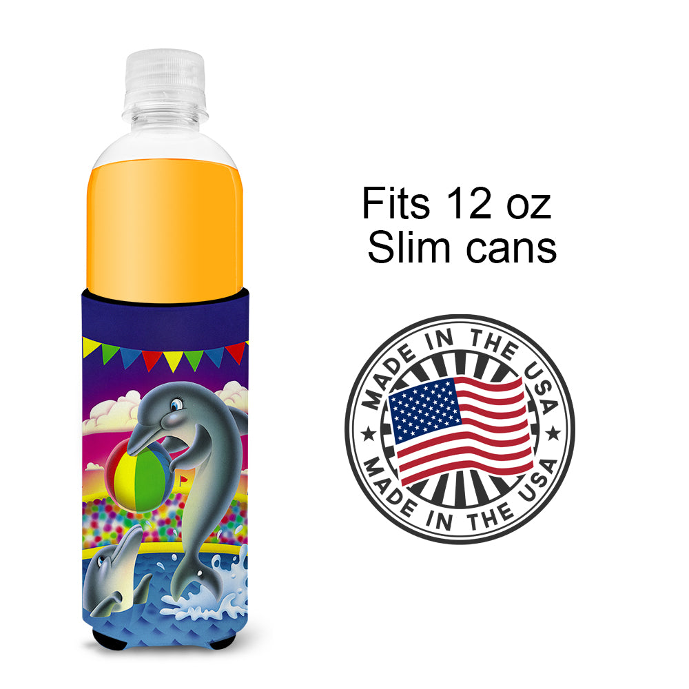 Dolphins performing for the crowds  Ultra Beverage Insulators for slim cans APH0417MUK