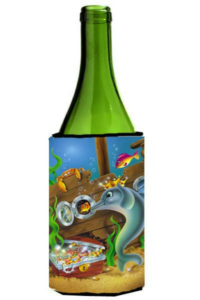 Dolphins Treasure Chest Wine Bottle Beverage Insulator Hugger APH0420LITERK by Caroline&#39;s Treasures