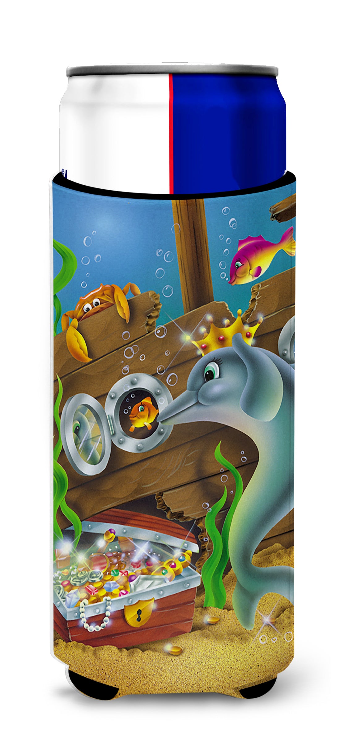 Dolphins Treasure Chest  Ultra Beverage Insulators for slim cans APH0420MUK  the-store.com.