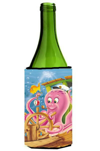 Captain Octopus Wine Bottle Beverage Insulator Hugger APH0472LITERK by Caroline&#39;s Treasures