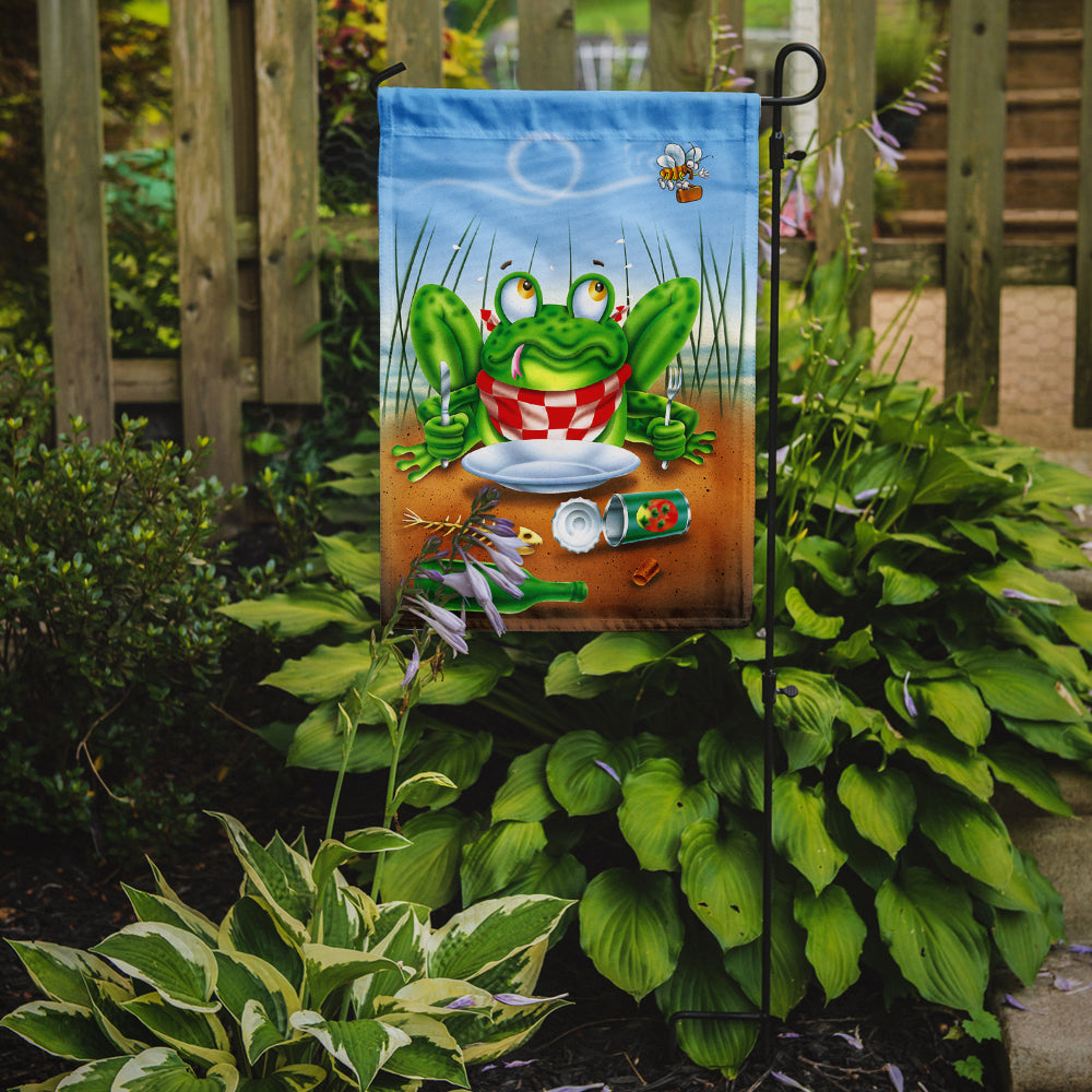 Frog Happy Plate Flag Garden Size  the-store.com.