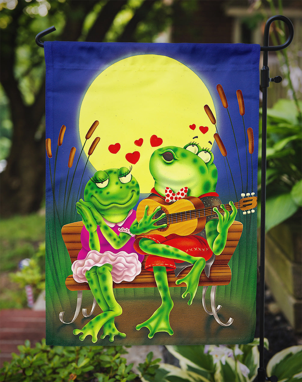 Frog Love Songs Flag Garden Size