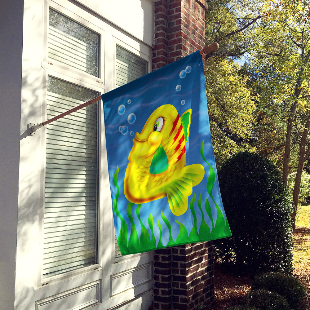 Yellow Fish Flag Canvas House Size APH0527CHF