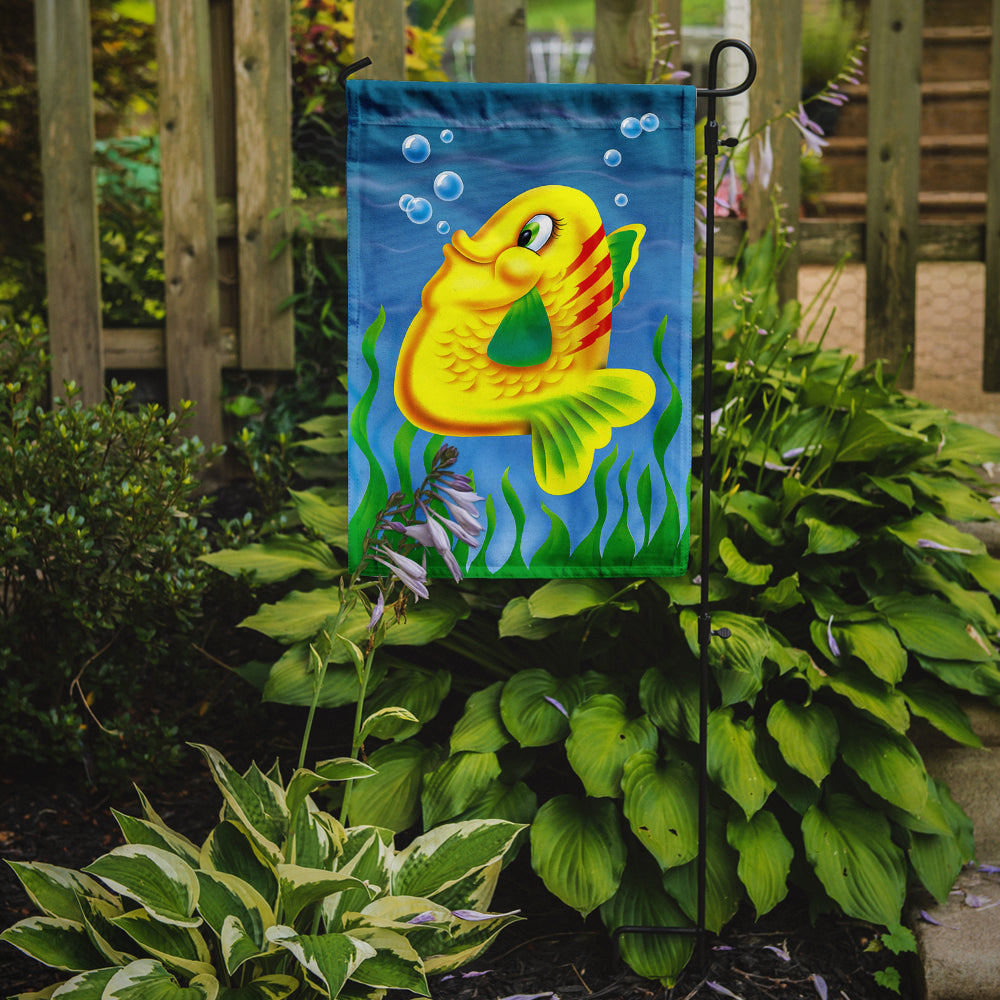 Caroline's Treasures Yellow Fish Garden Flag - Outdoor Decorative Yard Flag