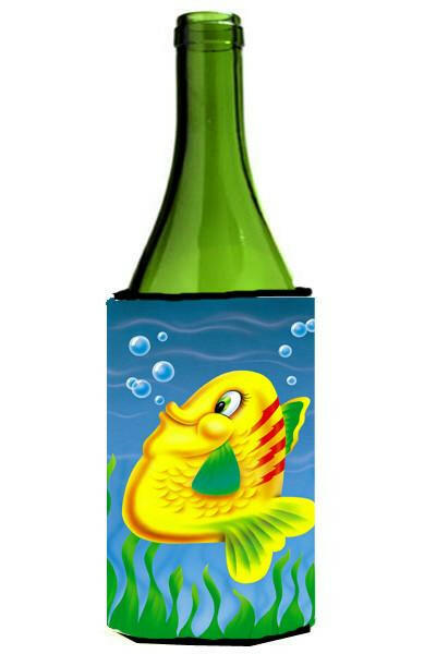 Yellow Fish Wine Bottle Beverage Insulator Hugger APH0527LITERK by Caroline's Treasures