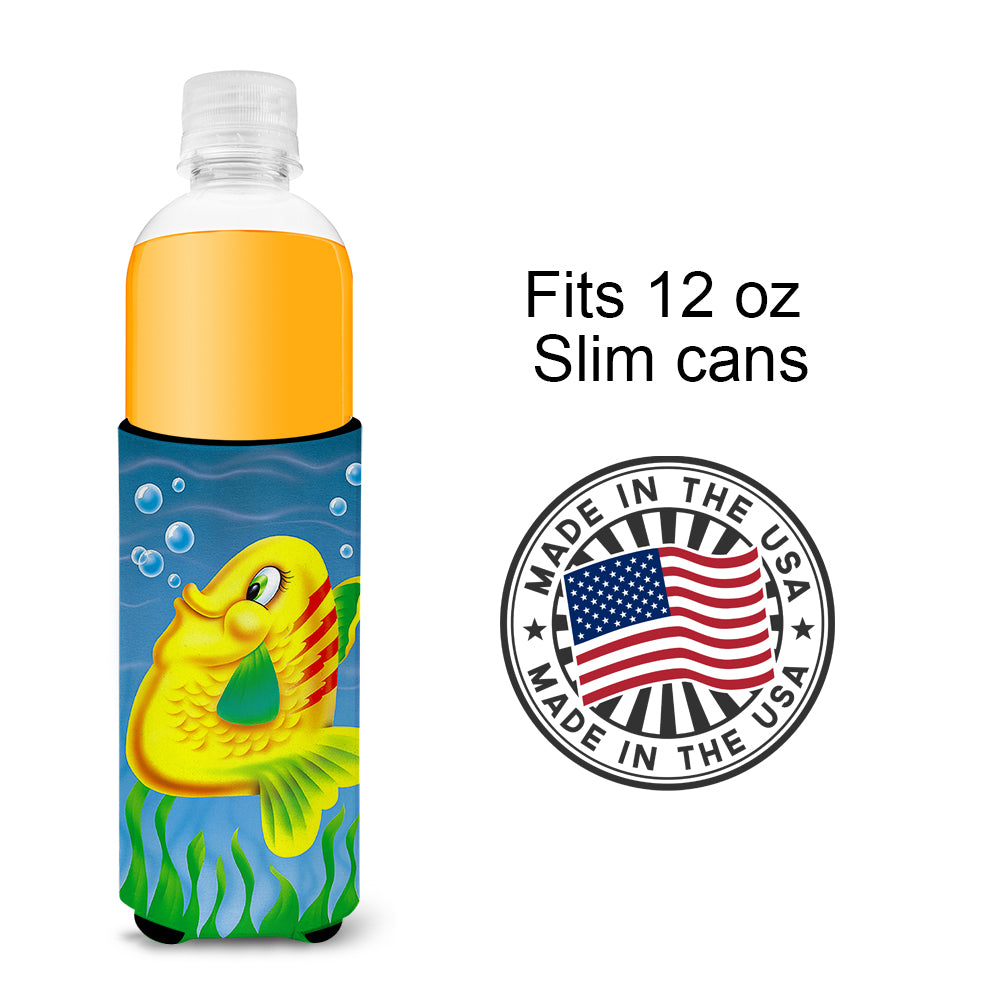 Yellow Fish  Ultra Beverage Insulators for slim cans APH0527MUK  the-store.com.