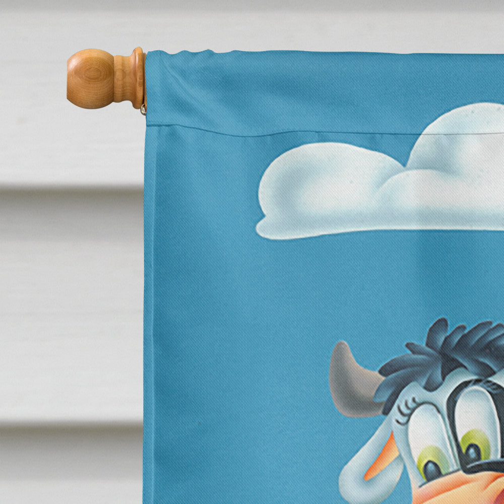 Cow playing Golf Flag Canvas House Size APH0535CHF  the-store.com.