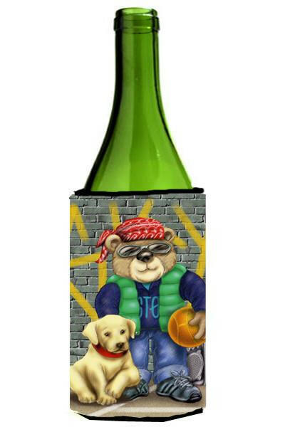Teddy Bear and his Lab Wine Bottle Beverage Insulator Hugger APH0856LITERK by Caroline&#39;s Treasures