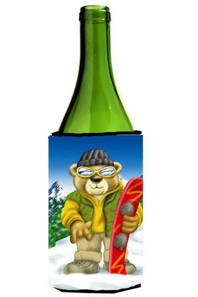 Teddy Bear Snowboarding Wine Bottle Beverage Insulator Hugger APH0857LITERK by Caroline&#39;s Treasures