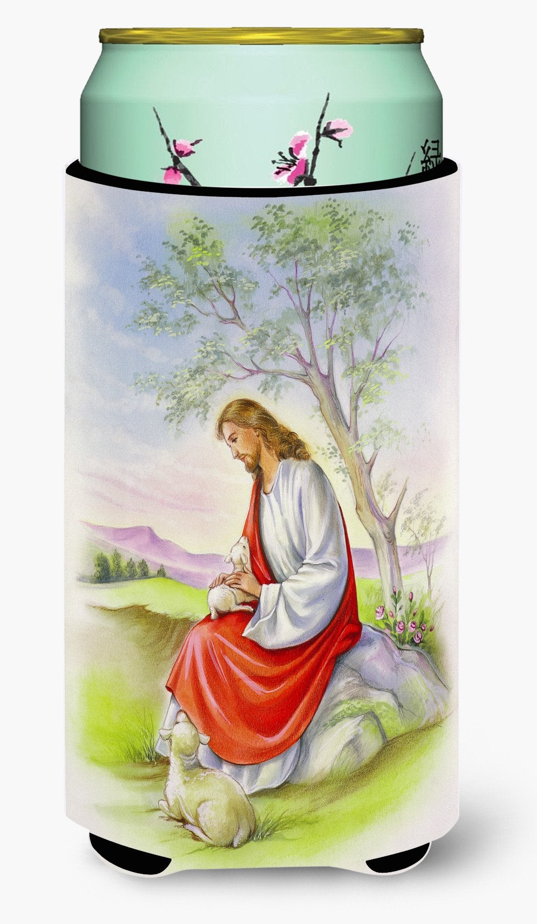 Jesus with Lamb Tall Boy Beverage Insulator Hugger APH0920TBC by Caroline&#39;s Treasures