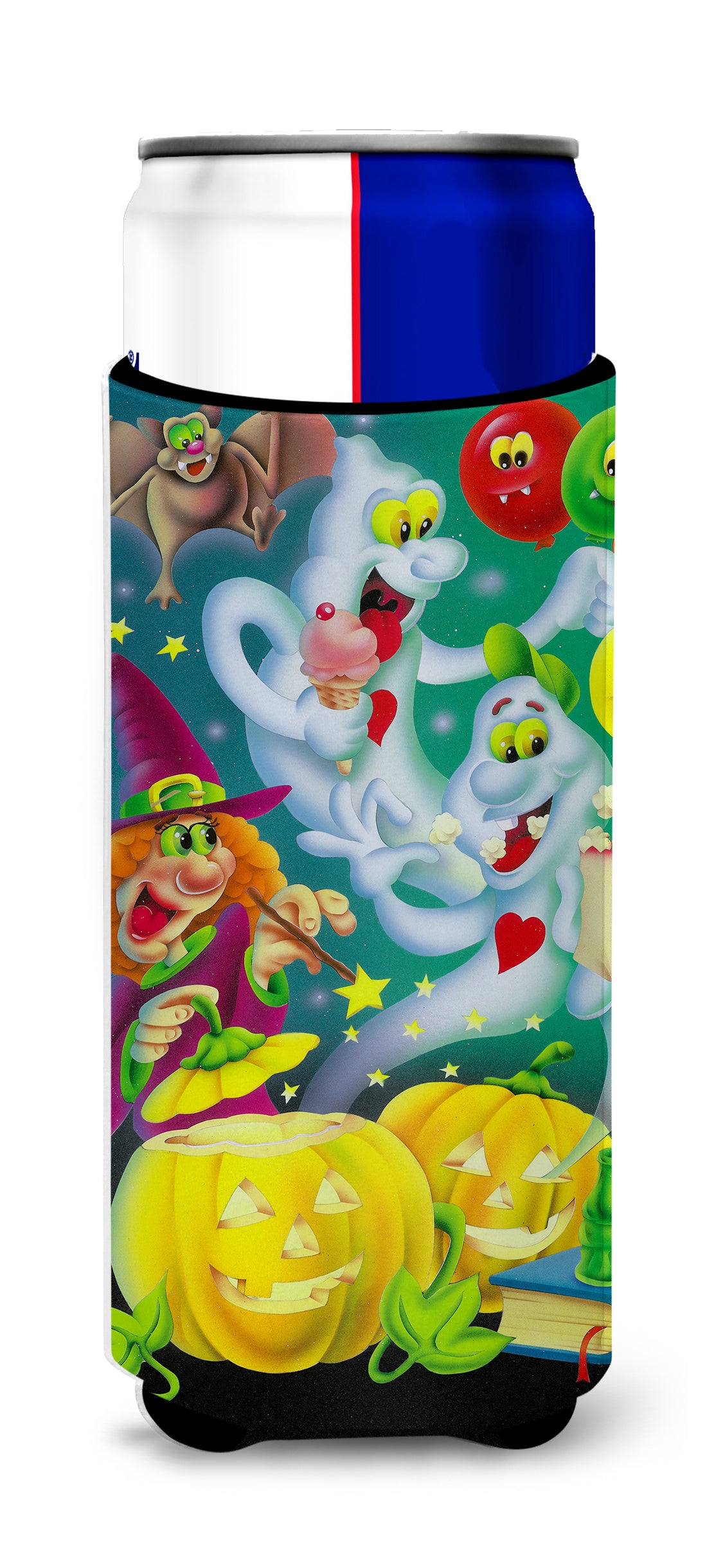 Witch Party with the Ghosts Halloween Ultra Beverage Insulators for slim cans APH0932MUK