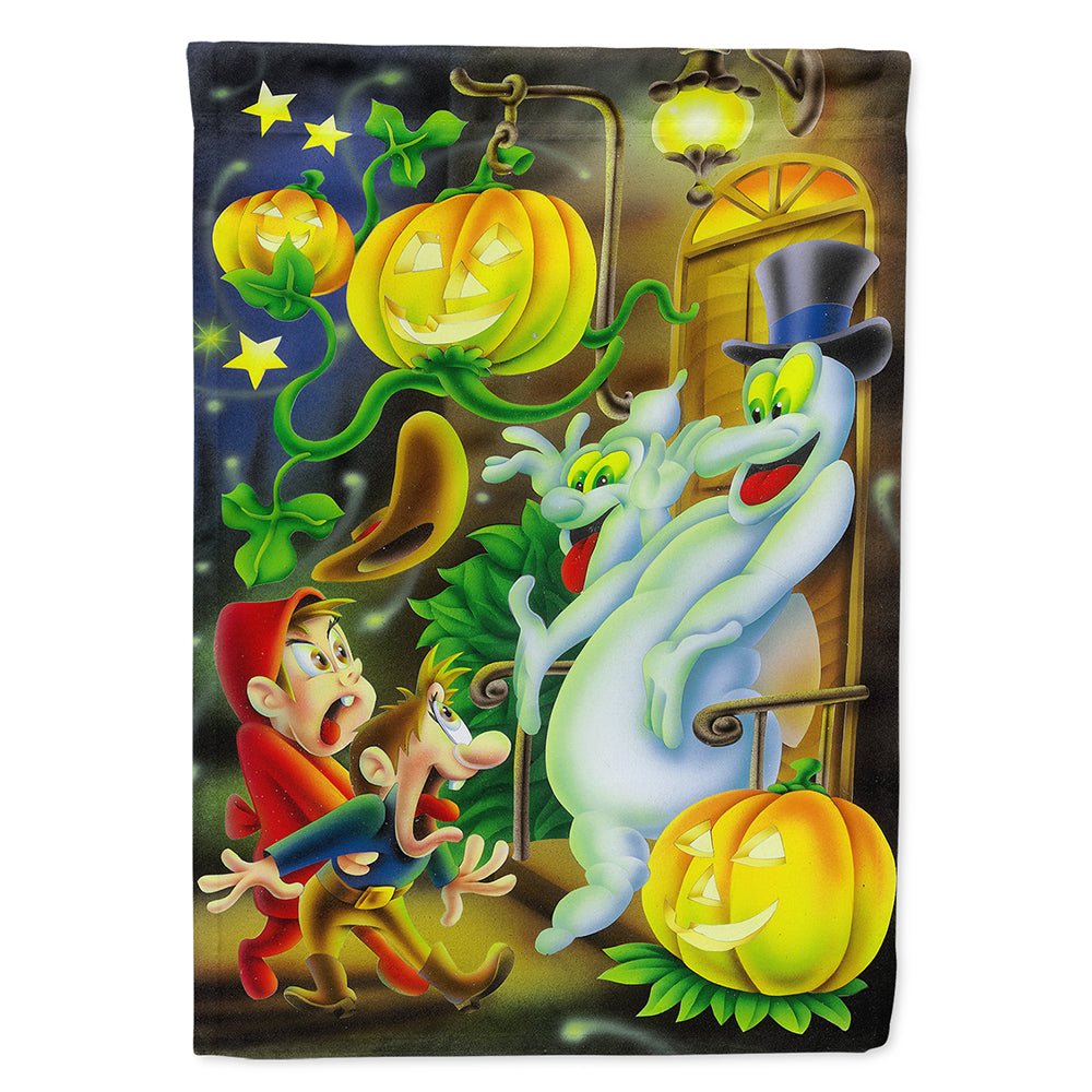 Scary Ghosts and Halloween Trick or Treaters Flag Canvas House Size APH0933CHF  the-store.com.