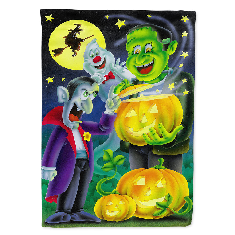 Halloween with Dracula and Frankenstein Flag Canvas House Size APH0935CHF  the-store.com.