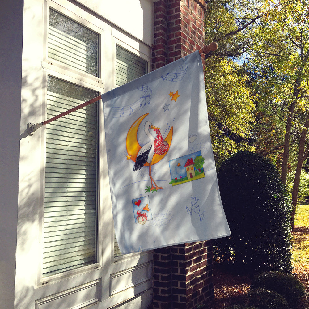 Expecting Stork bringing Baby Flag Canvas House Size APH1017CHF