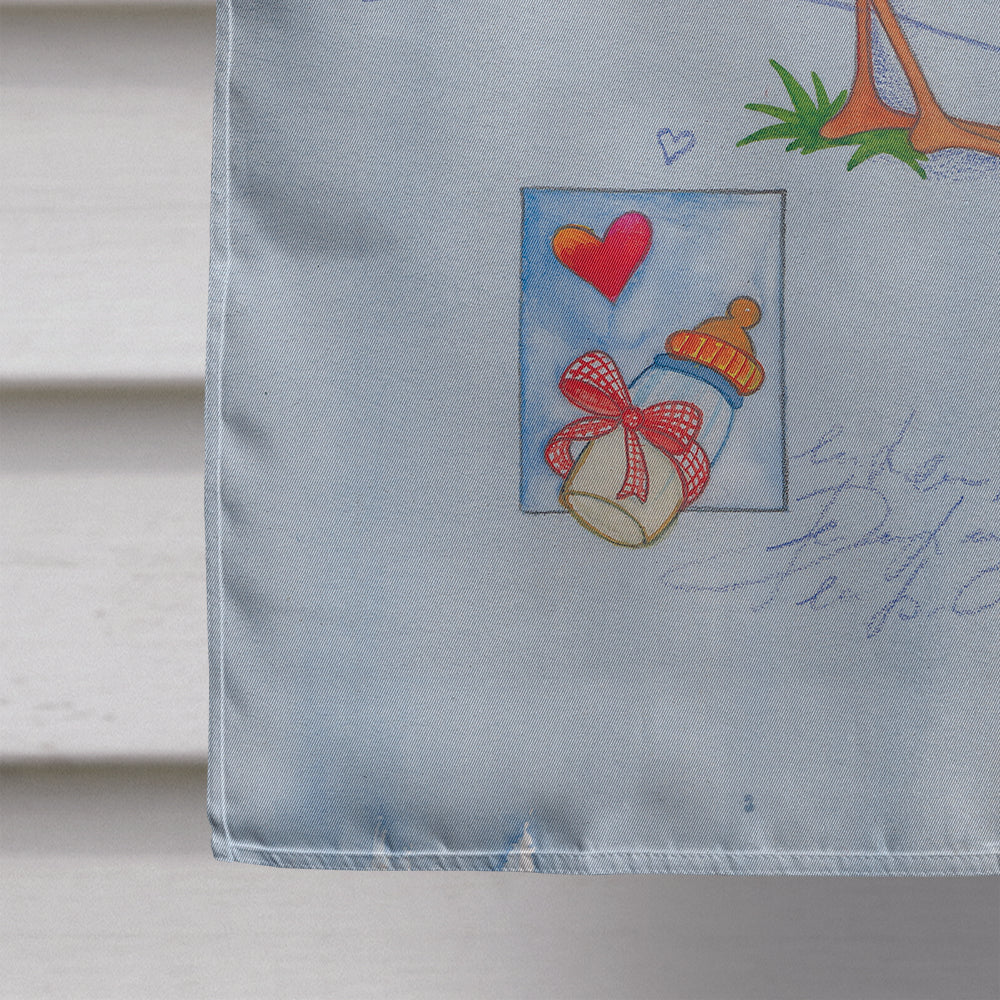 Expecting Stork bringing Baby Flag Canvas House Size APH1017CHF