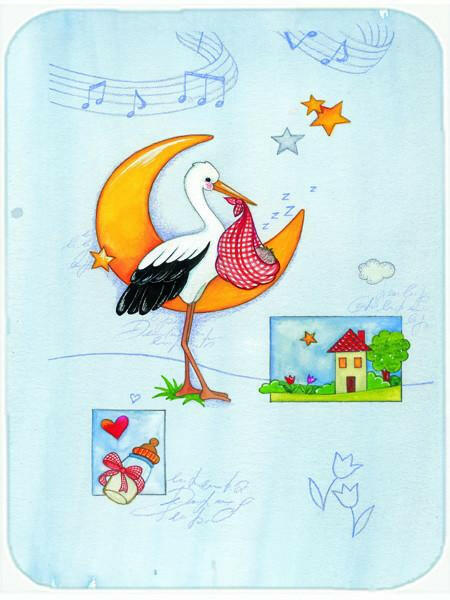 Expecting Stork bringing Baby Glass Cutting Board Large APH1017LCB by Caroline&#39;s Treasures