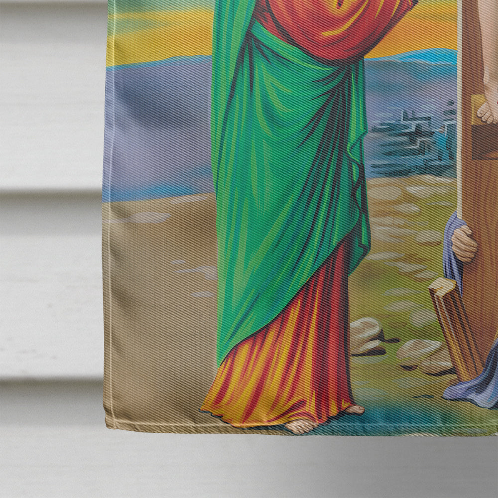 Jesus on the Cross Crucifixion Flag Canvas House Size APH1307CHF