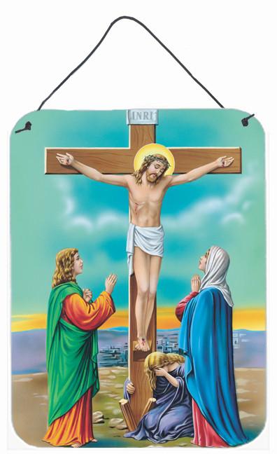 Jesus on the Cross Crucifixion Wall or Door Hanging Prints APH1307DS1216 by Caroline's Treasures