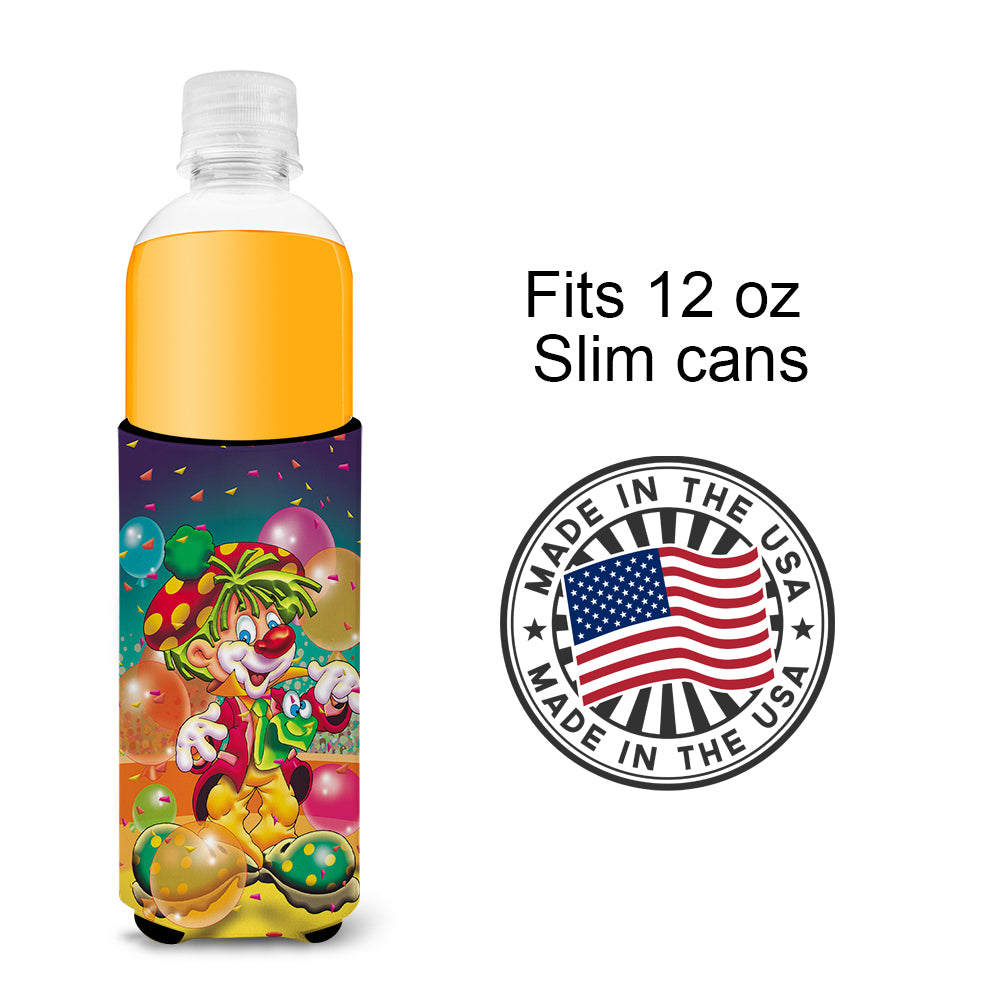 Happy Birthday Clown  Ultra Beverage Insulators for slim cans APH1662MUK