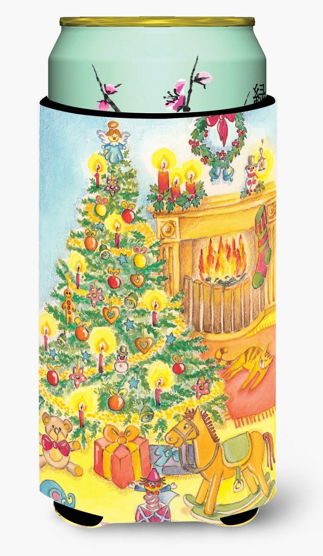 Toys around the Christmas Tree Tall Boy Beverage Insulator Hugger APH2024TBC by Caroline&#39;s Treasures