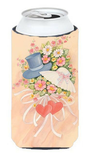 Love Valentine&#39;s Day Bouquet Tall Boy Beverage Insulator Hugger APH2039TBC by Caroline&#39;s Treasures