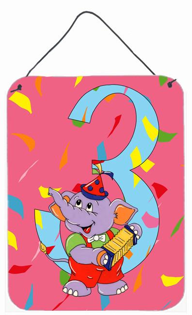 Happy 3rd Birthday Age 3  Wall or Door Hanging Prints APH2160DS1216 by Caroline&#39;s Treasures