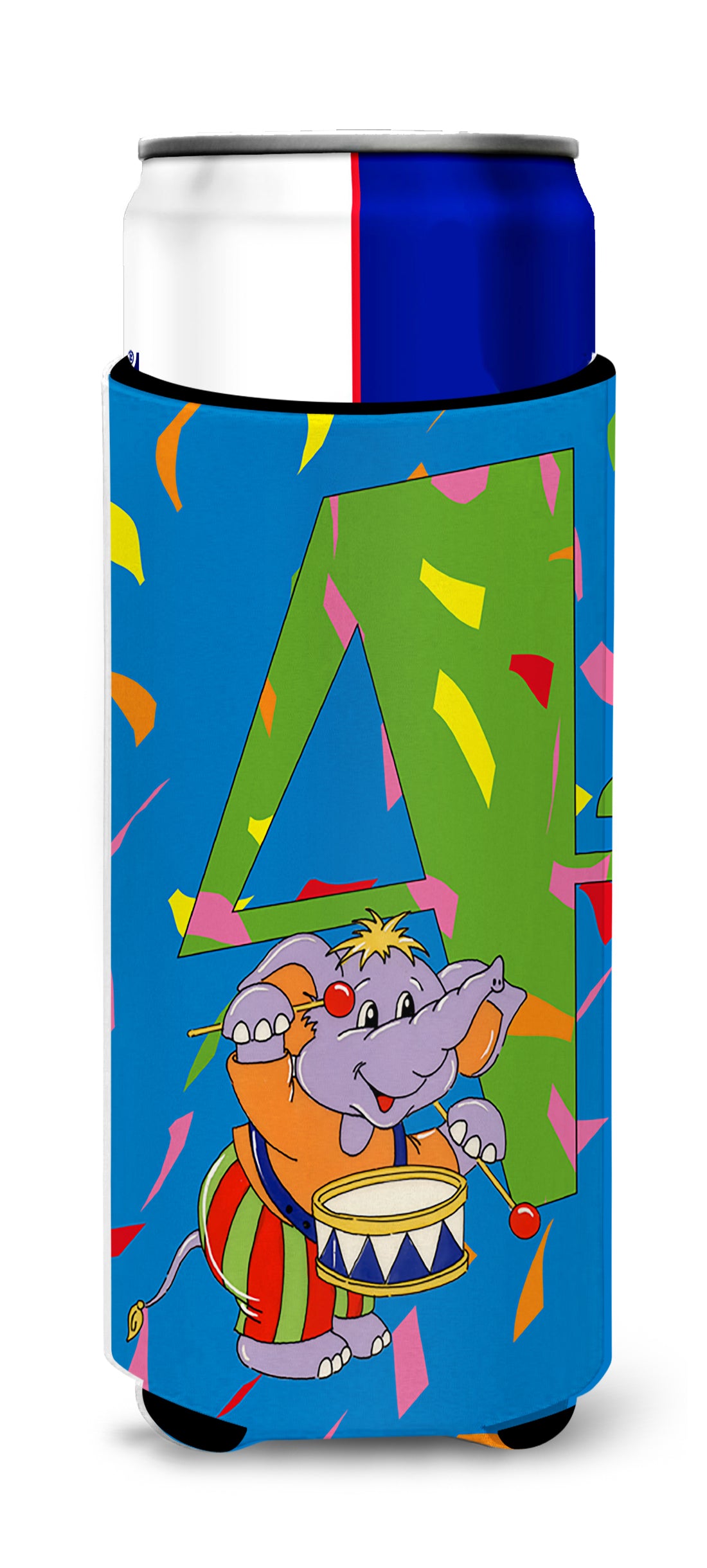 Happy 4th Birthday Age 4  Ultra Beverage Insulators for slim cans APH2162MUK  the-store.com.