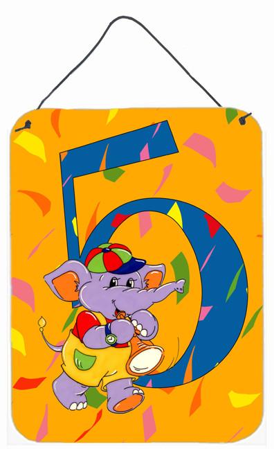 Happy 5th Birthday Age 5 Wall or Door Hanging Prints APH2163DS1216 by Caroline&#39;s Treasures