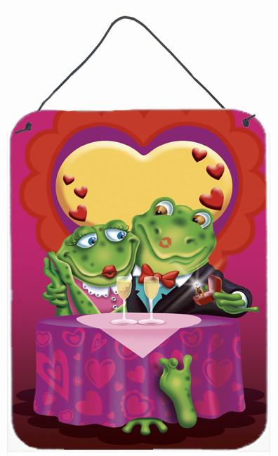 Frog Valentine&#39;s Day Date Wall or Door Hanging Prints APH2477DS1216 by Caroline&#39;s Treasures