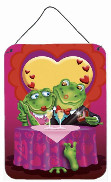 Frog Valentine's Day Date Wall or Door Hanging Prints APH2477DS1216 by Caroline's Treasures