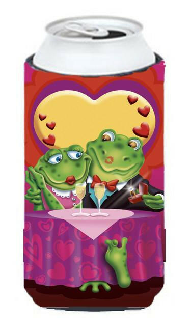 Frog Valentine&#39;s Day Date Tall Boy Beverage Insulator Hugger APH2477TBC by Caroline&#39;s Treasures