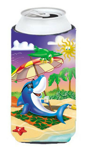 Dolphin Sunning on the Beach Tall Boy Beverage Insulator Hugger APH2488TBC by Caroline&#39;s Treasures