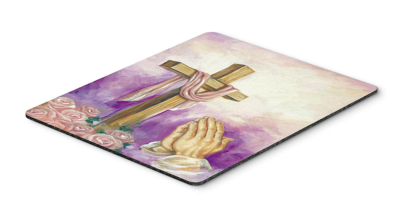 Easter Cross with Praying Hands Mouse Pad, Hot Pad or Trivet APH2810MP by Caroline's Treasures
