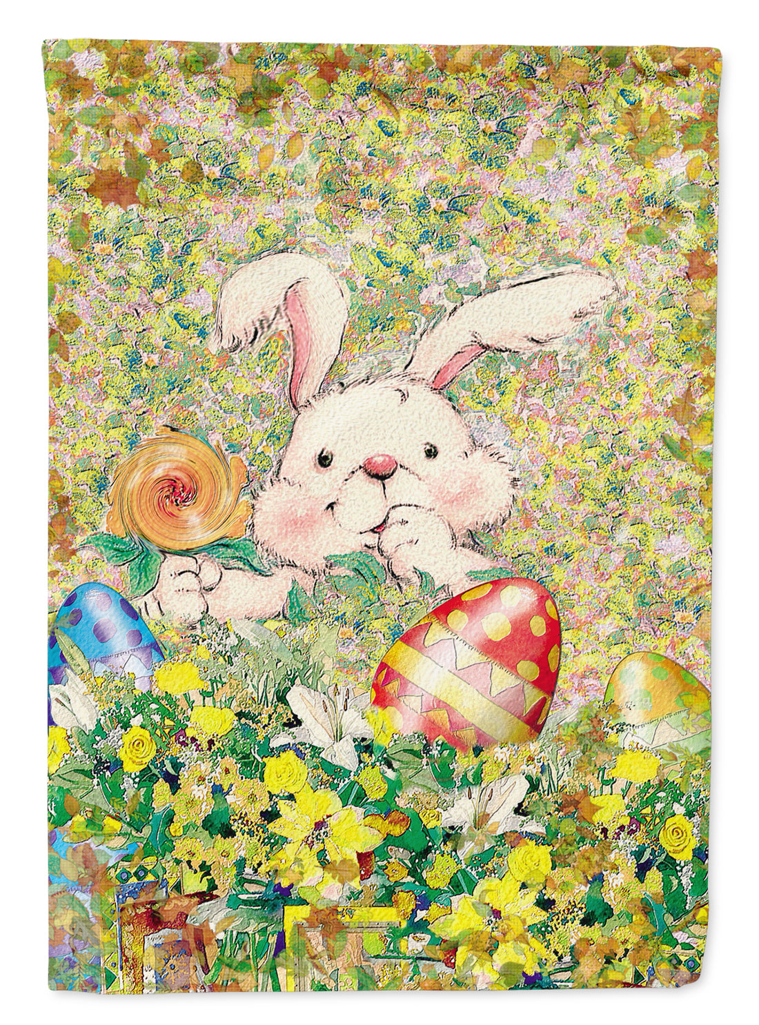 Easter Bunny and Eggs Flag Canvas House Size APH2954CHF