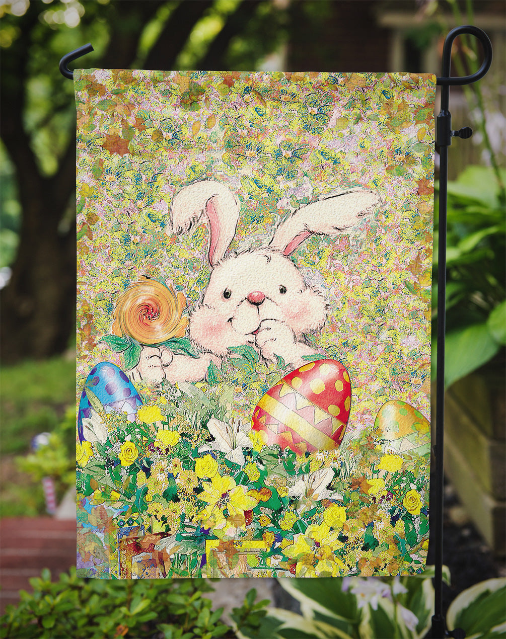 Easter Bunny and Eggs Flag Garden Size APH2954GF  the-store.com.