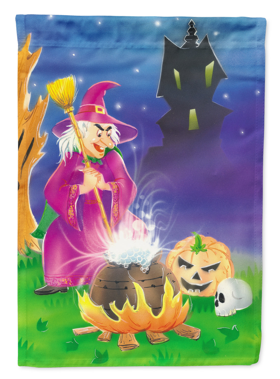Witch and her Castle Flag Garden Size APH2989GF.