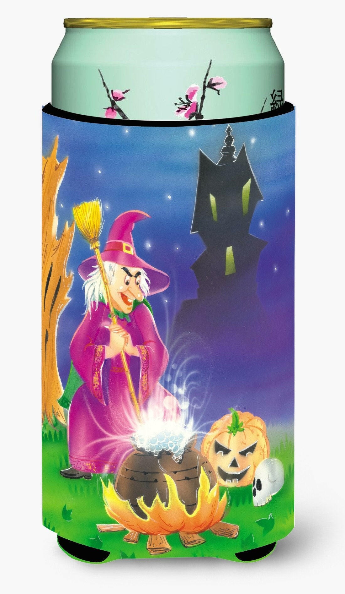 Witch and her Castle Tall Boy Beverage Insulator Hugger APH2989TBC by Caroline&#39;s Treasures