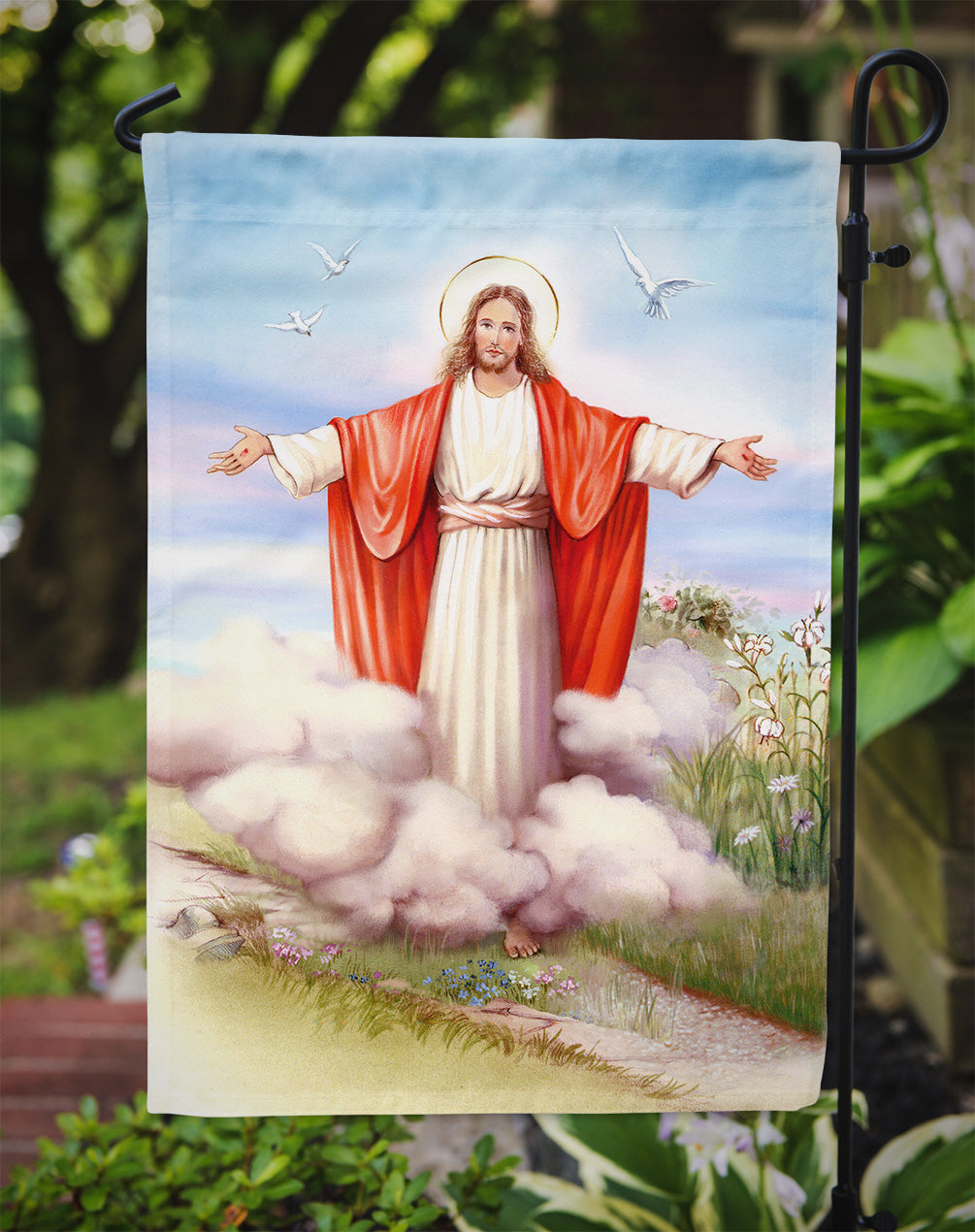 Easter Jesus is Risen Flag Garden Size APH3420GF  the-store.com.