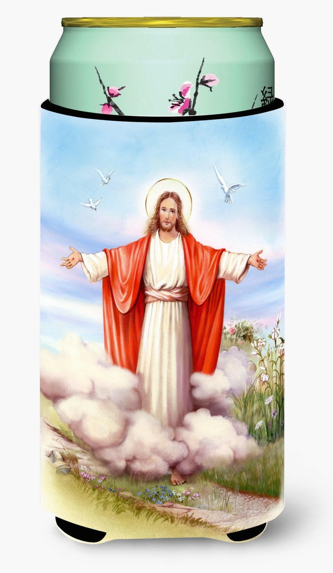 Easter Jesus is Risen Tall Boy Beverage Insulator Hugger APH3420TBC by Caroline's Treasures