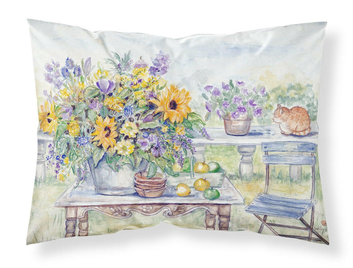 Patio Bouquet of Flowers Fabric Standard Pillowcase APH3566PILLOWCASE by Caroline&#39;s Treasures
