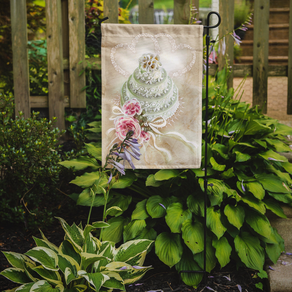 Caroline's Treasures Wedding Cake Garden Flag - Outdoor Decorative Yard Flag