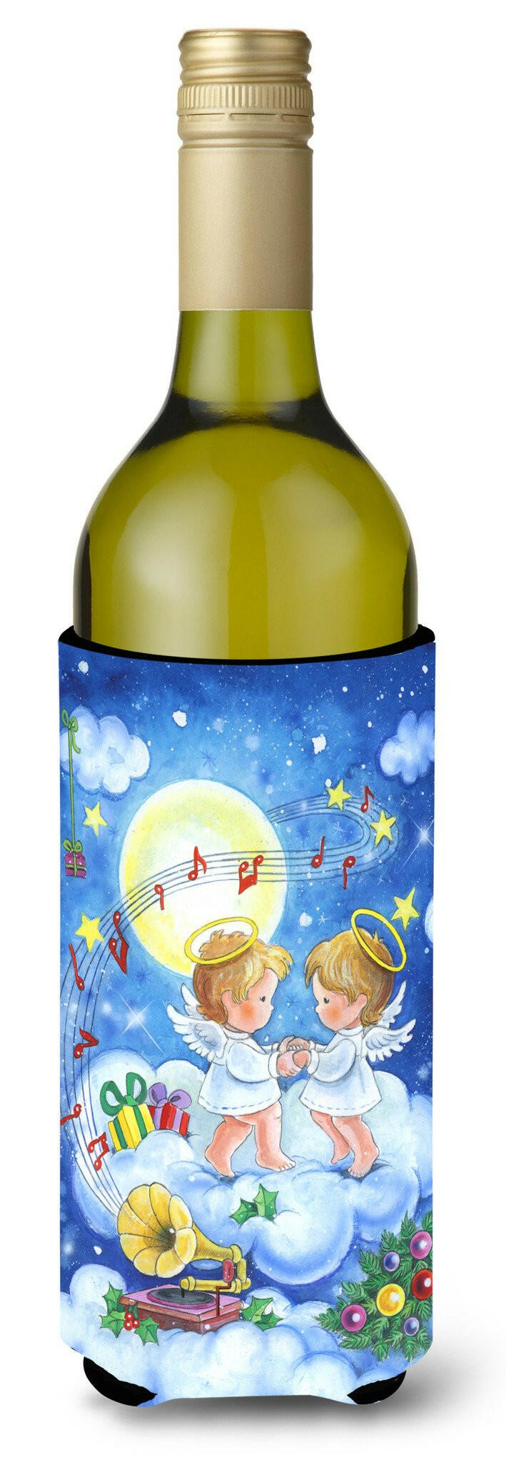 Angels Making Music Together Wine Bottle Beverage Insulator Hugger APH3790LITERK by Caroline&#39;s Treasures