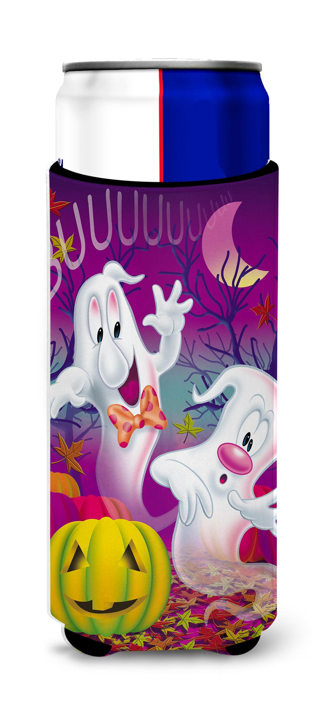 Buuu Ghosts Halloween Ultra Beverage Insulators for slim cans APH3798MUK  the-store.com.