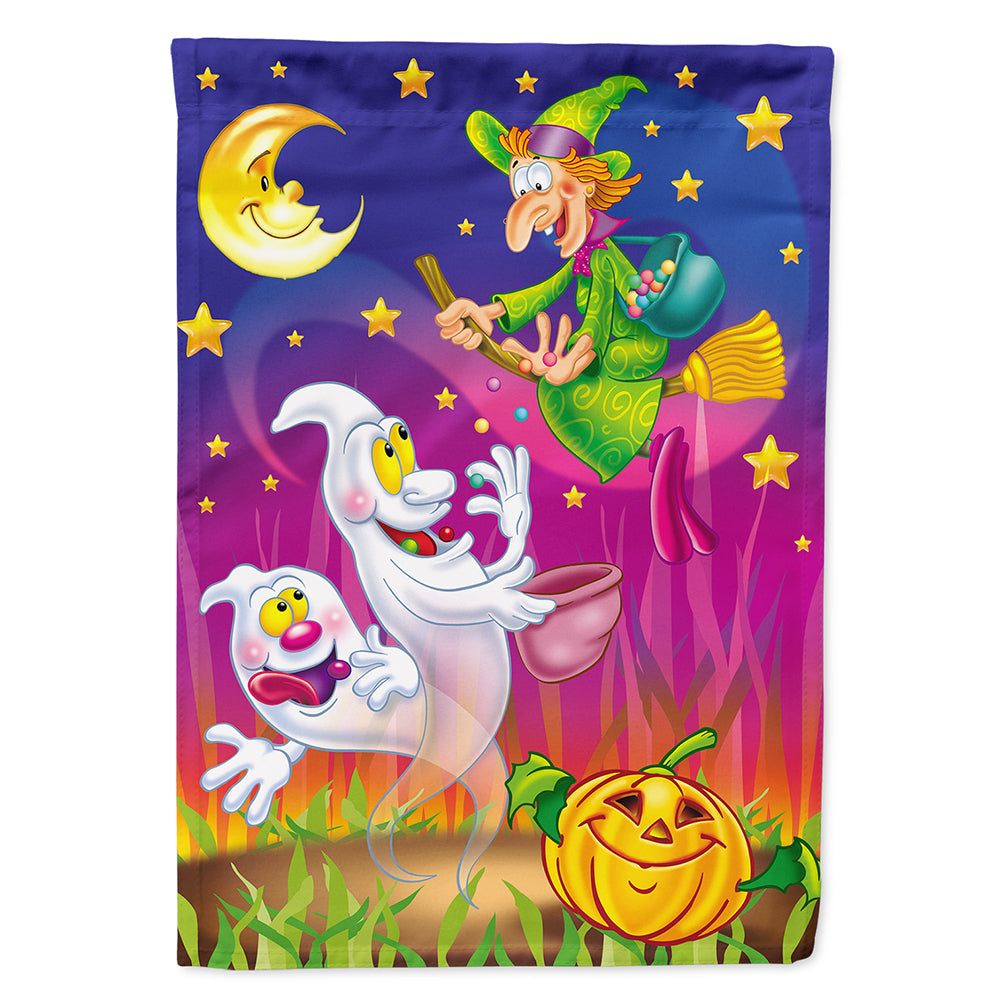 Witch and Ghosts Halloween Flag Canvas House Size APH3799CHF