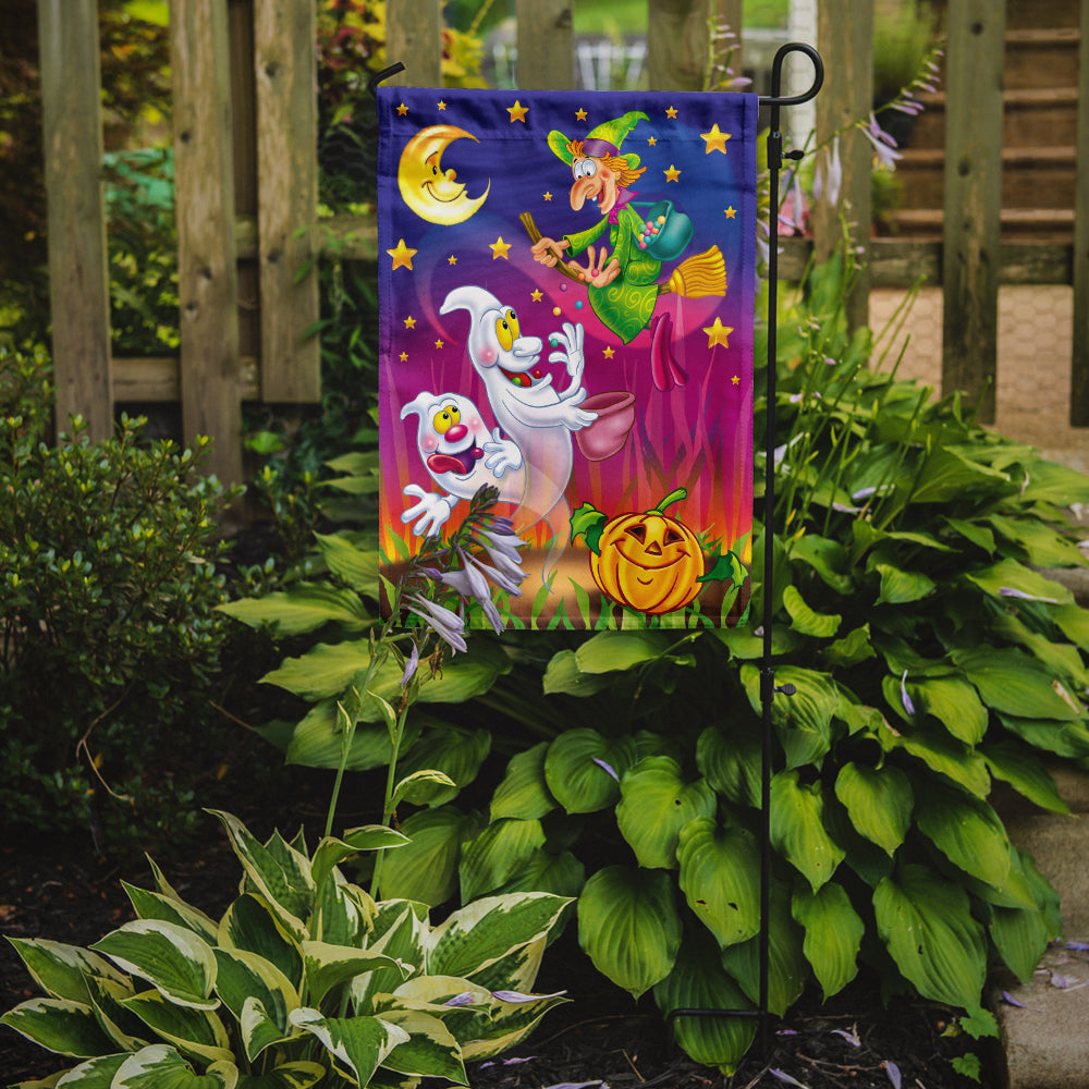Witch and Ghosts Halloween Flag Garden Size APH3799GF.