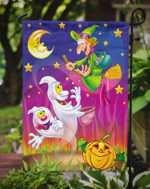 Witch and Ghosts Halloween Flag Garden Size APH3799GF