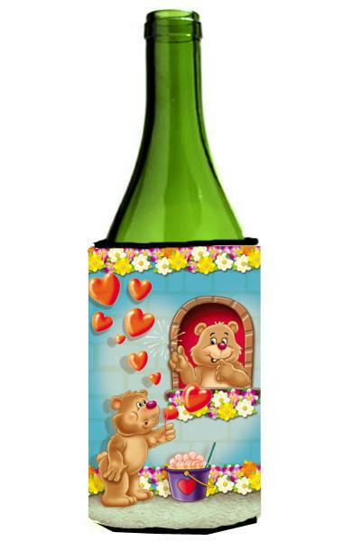 Teddy Bear Romeo and Juliet Love Wine Bottle Beverage Insulator Hugger APH3815LITERK by Caroline's Treasures