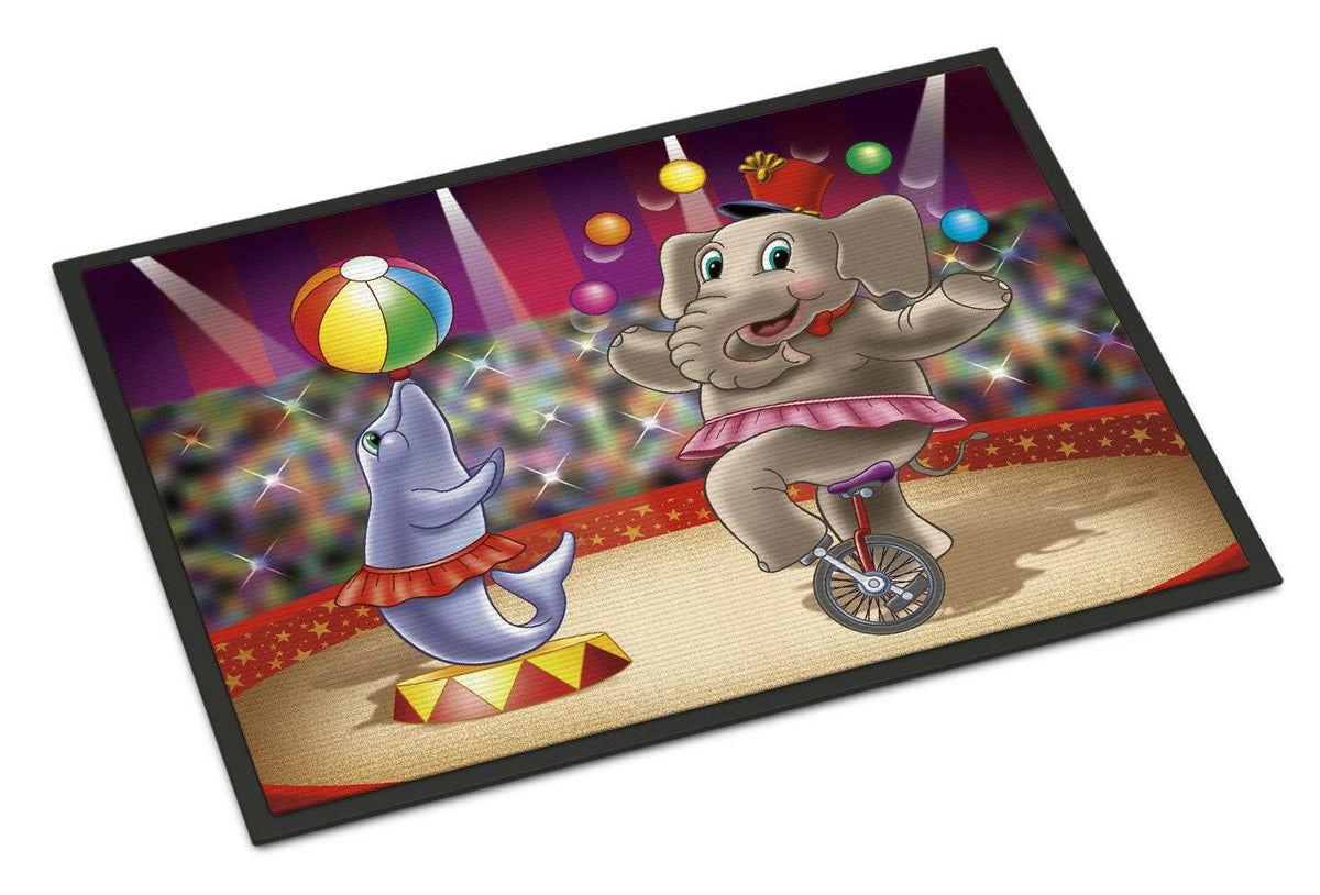 Circus Elephand and Dolphin Indoor or Outdoor Mat 24x36 APH3816JMAT - the-store.com